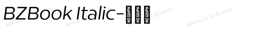 BZBook Italic字体转换
